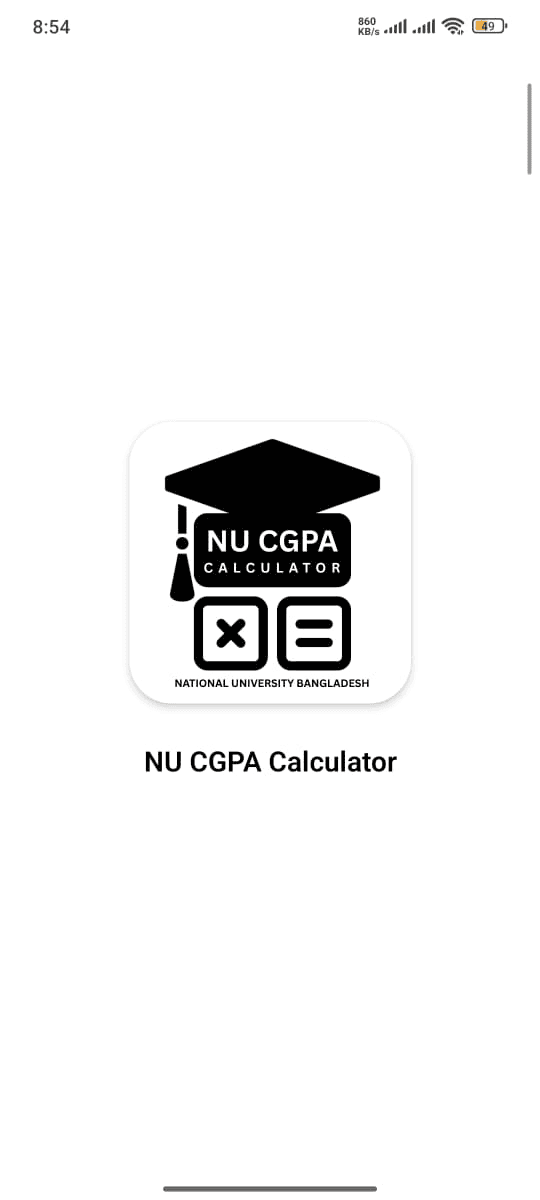 NU CGPA Calculator Screenshot 1